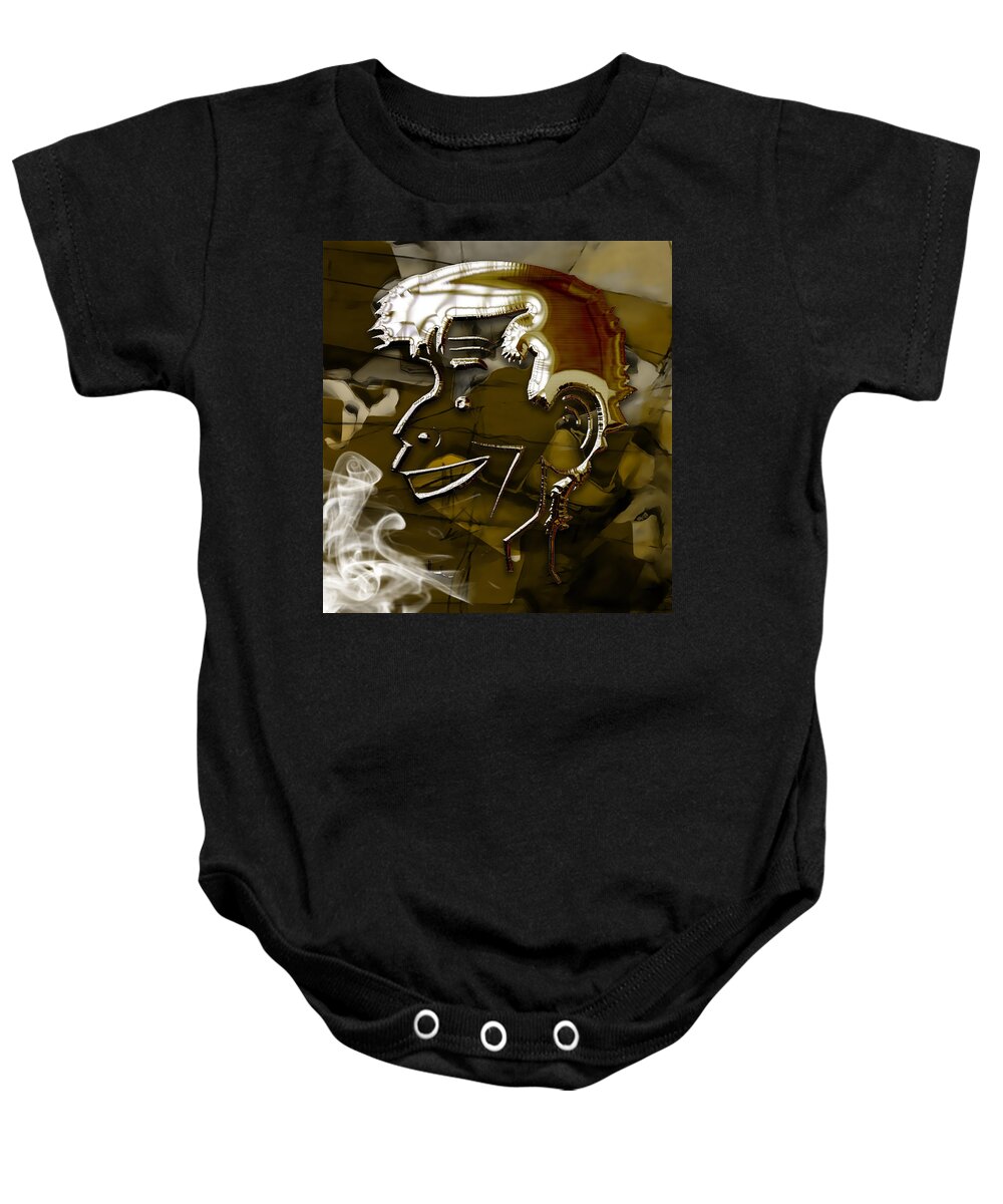 Jerry Lewis Baby Onesie featuring the mixed media Jerry Lewis #2 by Marvin Blaine
