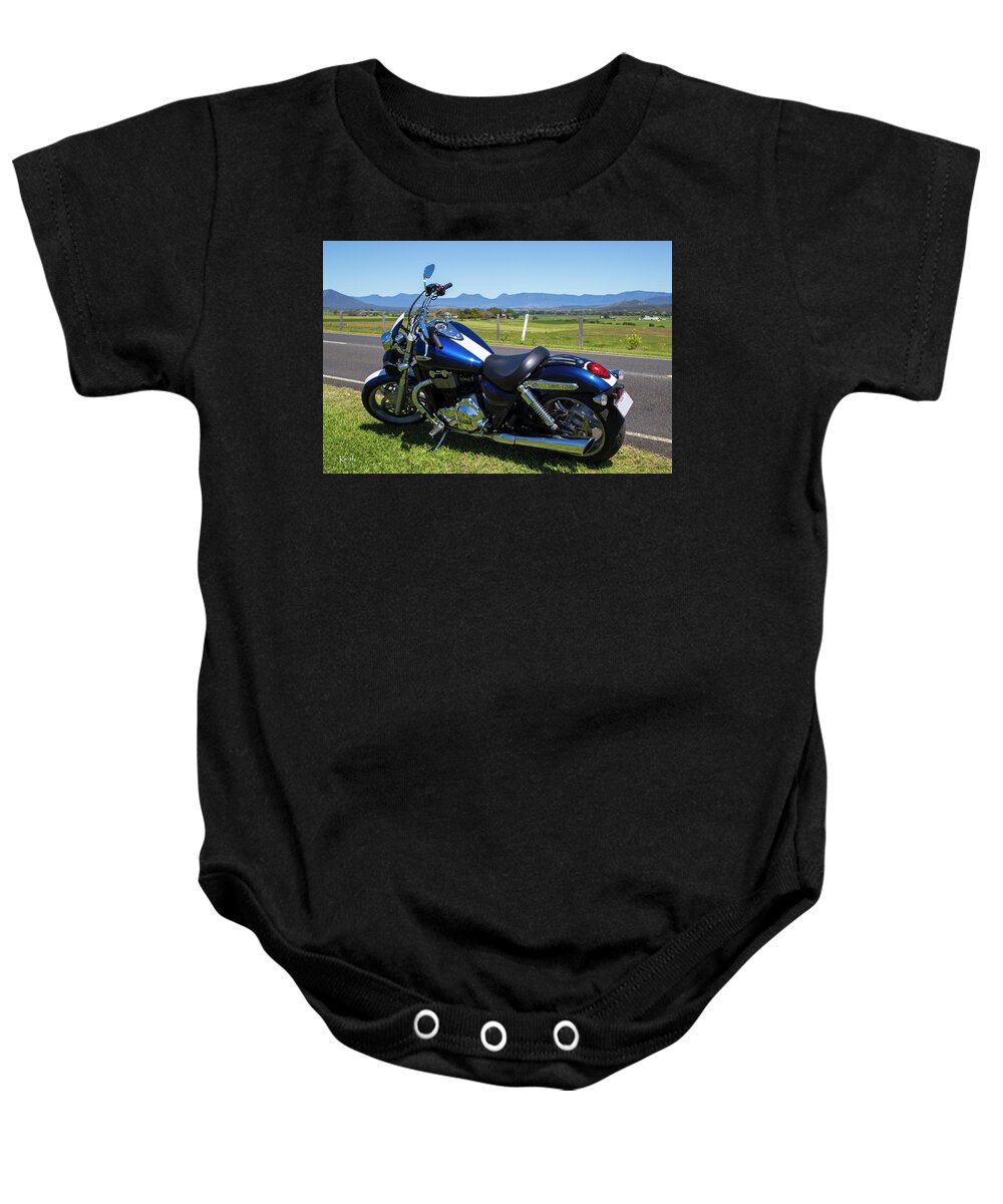 2 Wheels Baby Onesie featuring the photograph 2 Wheels 1 by Keith Hawley