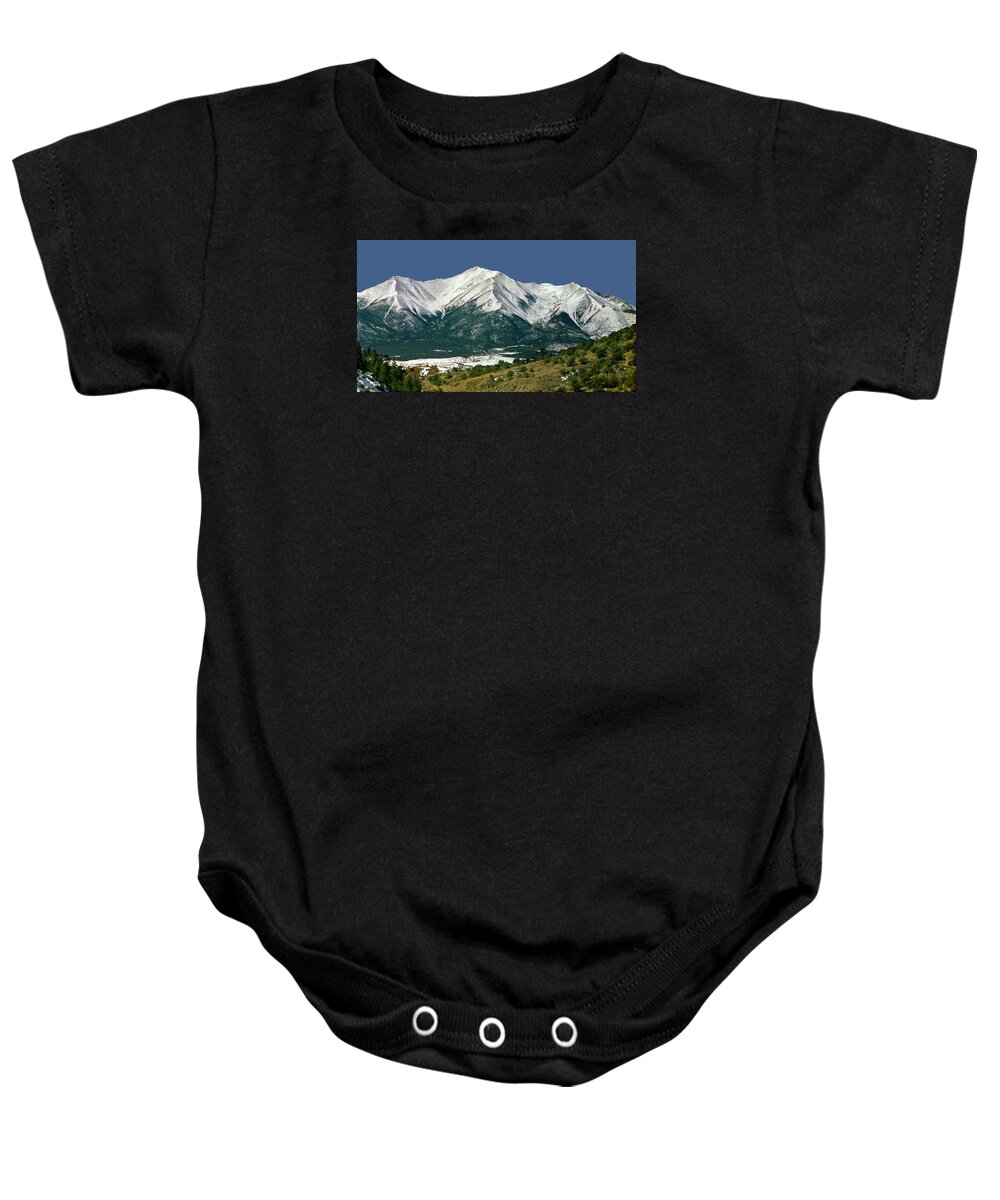 Mt. Princeton Baby Onesie featuring the photograph 210715 Mt. Princeton by Ed Cooper Photography