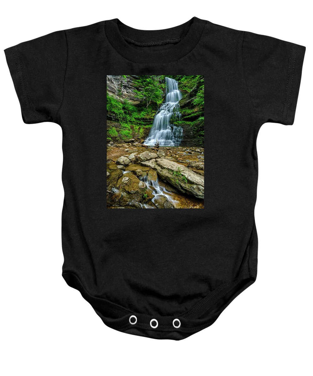Cathedral Falls Baby Onesie featuring the photograph Cathedral Falls #3 by Thomas R Fletcher