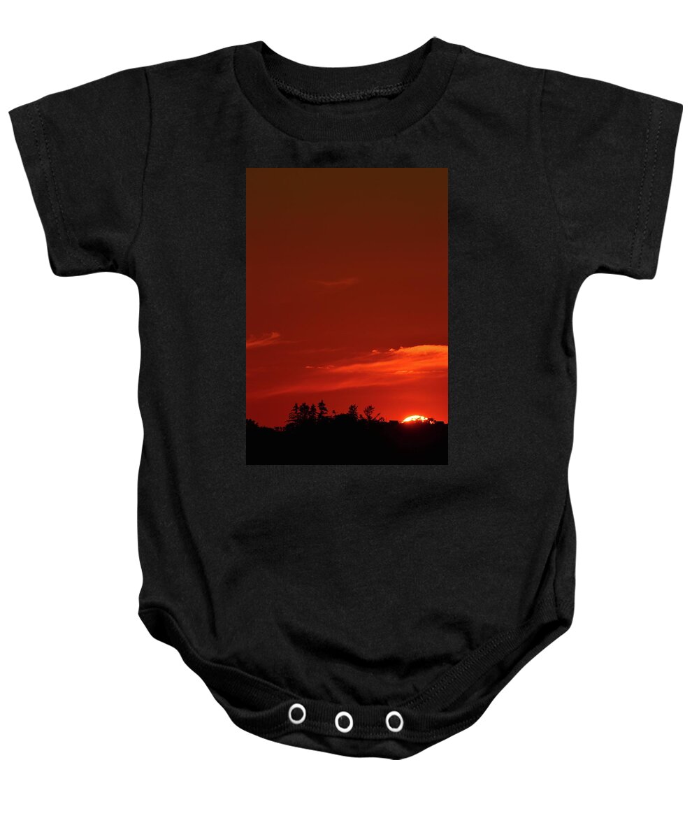 Abstract Baby Onesie featuring the photograph End Of The Day #3 by Lyle Crump