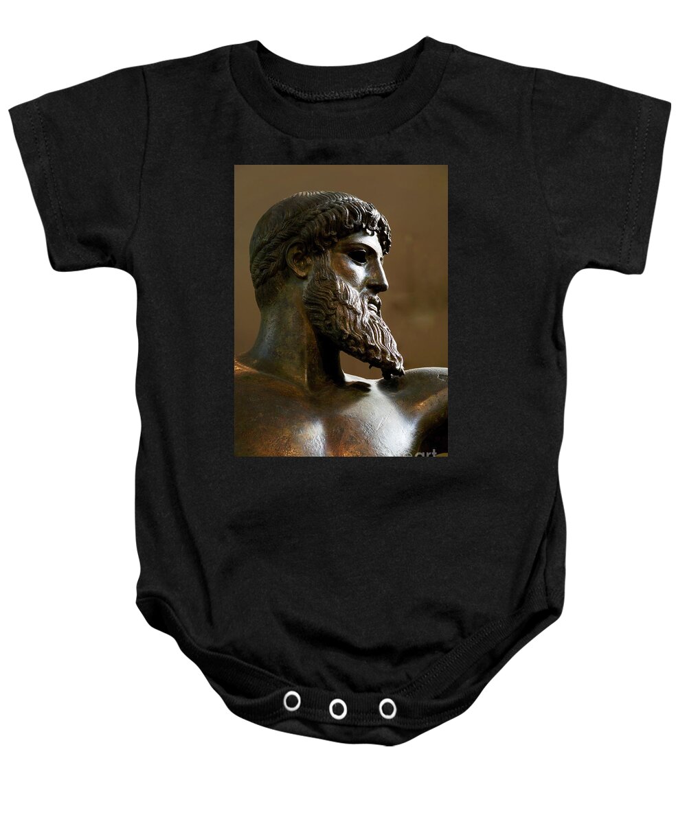 Poseidon Baby Onesie featuring the photograph National Archaeology Museum, Athens by Vladi Alon