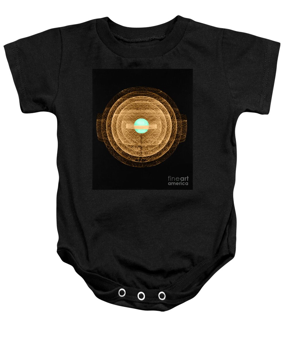 Atom Baby Onesie featuring the photograph Uranium-235 Atom Model #2 by Science Source