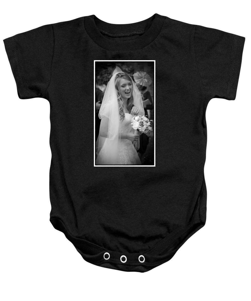Church Baby Onesie featuring the photograph Tim and Finn Wedding 2012 #36 by Chris Boulton