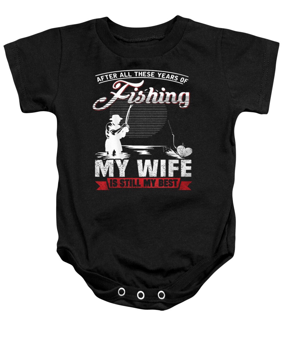 Fly Fishing Baby Onesie featuring the digital art Fishing #4 by Thucidol