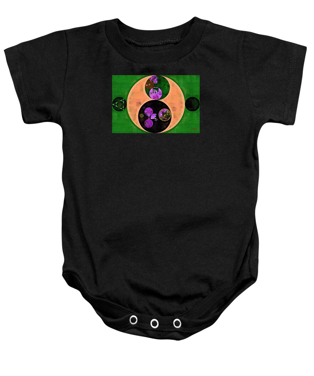 Decor Baby Onesie featuring the digital art Abstract painting - Onyx #44 by Vitaliy Gladkiy