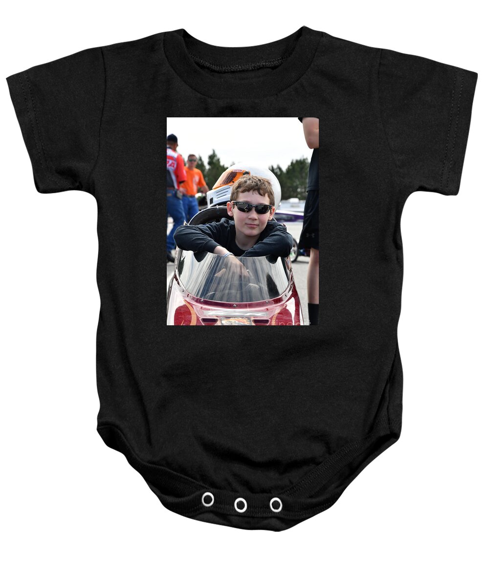 Drag Baby Onesie featuring the photograph Junior Drag Racing March 2017 #59 by Jack Norton