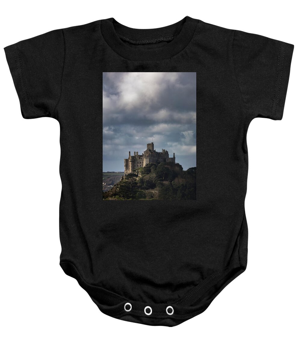 St Michael's Mount Baby Onesie featuring the photograph St Michael's Mount - Cornwall #7 by Joana Kruse