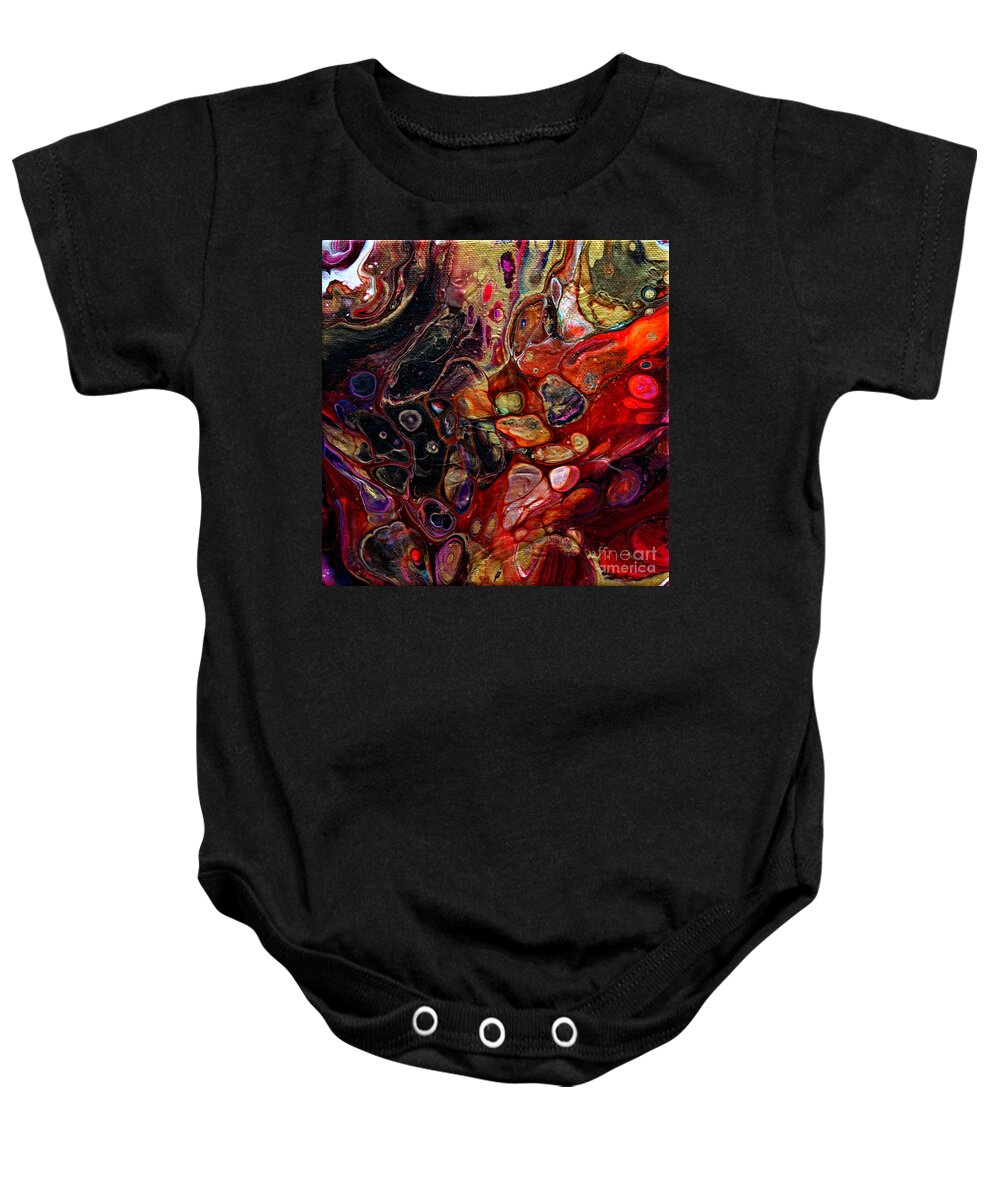 Original Abstract Organic Feeling Rich Vibrant Jewel-like Colors Baby Onesie featuring the painting #953 #953 by Priscilla Batzell Expressionist Art Studio Gallery