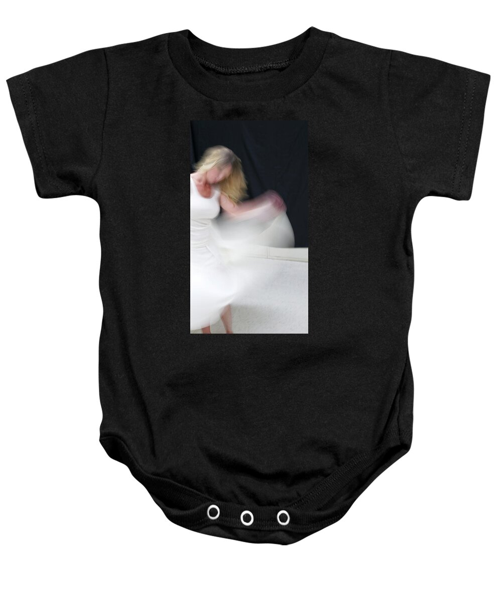 Dance Baby Onesie featuring the photograph A Dance in White #1222 by Raymond Magnani