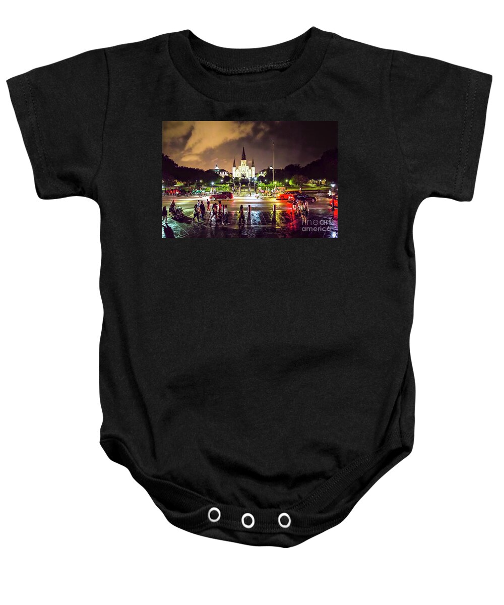A Night In New Orleans Baby Onesie featuring the photograph A Night In New Orleans by Felix Lai