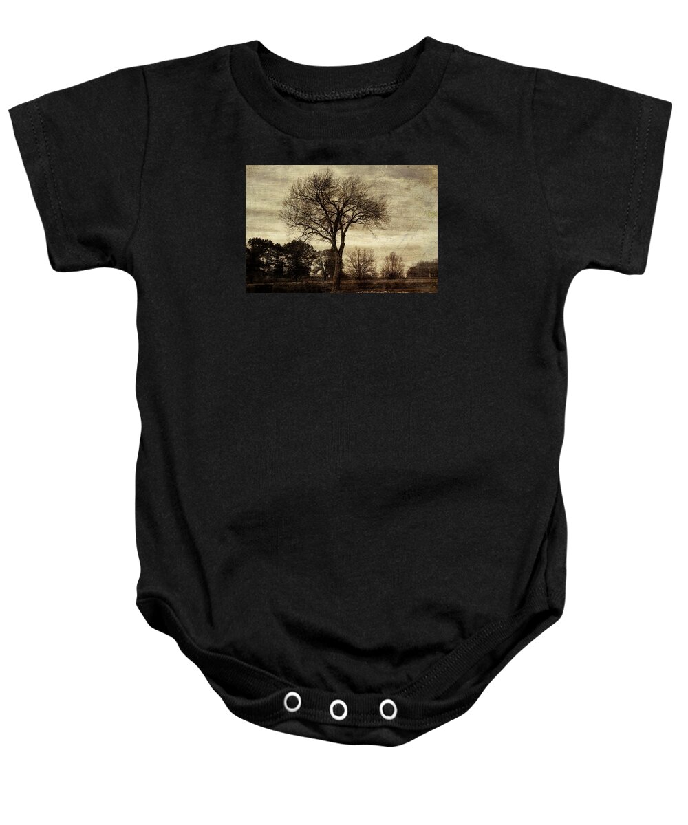 Tree Baby Onesie featuring the photograph A Tree Along the Roadside by David Yocum
