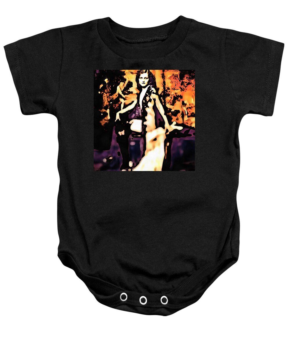 Abstract Art Baby Onesie featuring the digital art Abstract Fantasy Woman by Caterina Christakos
