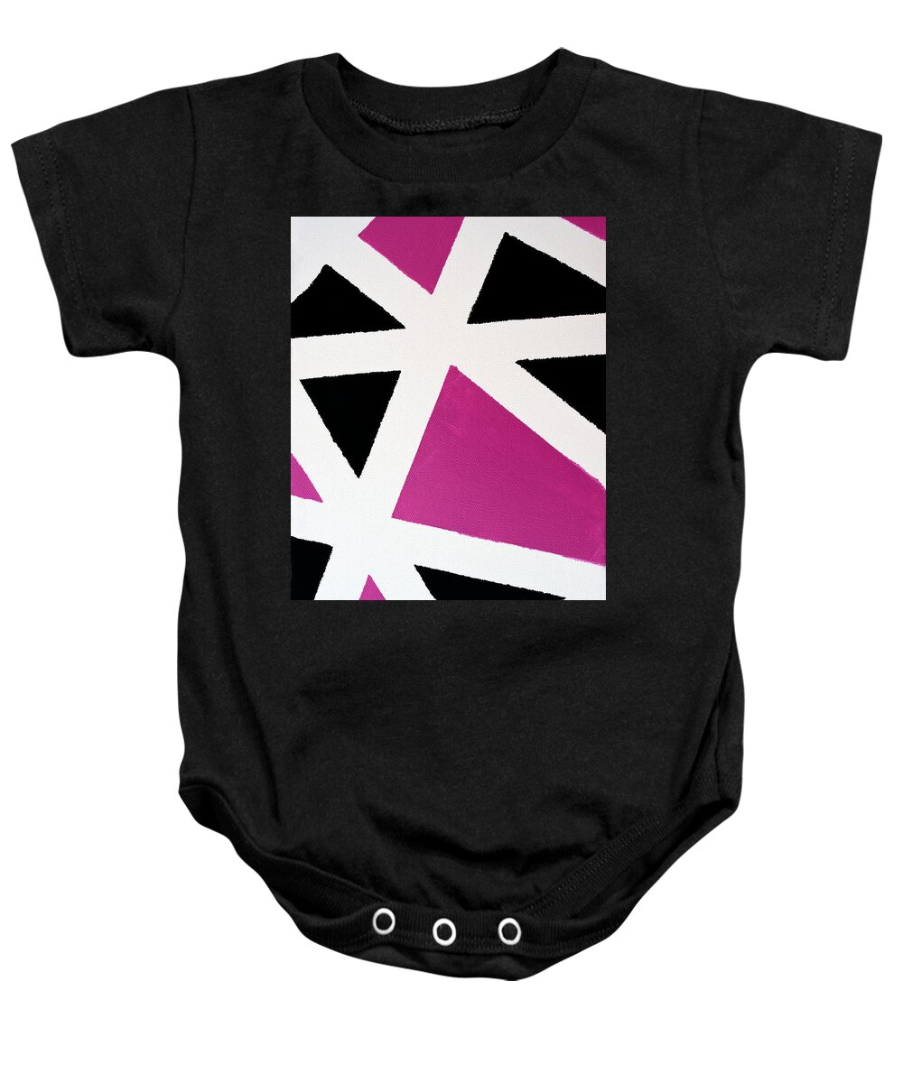 Martha Baby Onesie featuring the painting Abstract M1015BP by Mas Art Studio