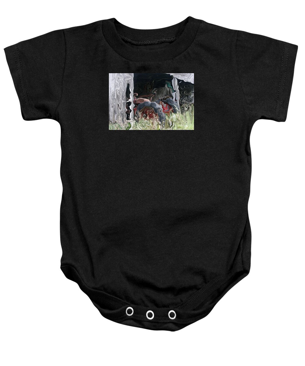 Tractor Baby Onesie featuring the photograph Abstract Tractor by Rick Rauzi