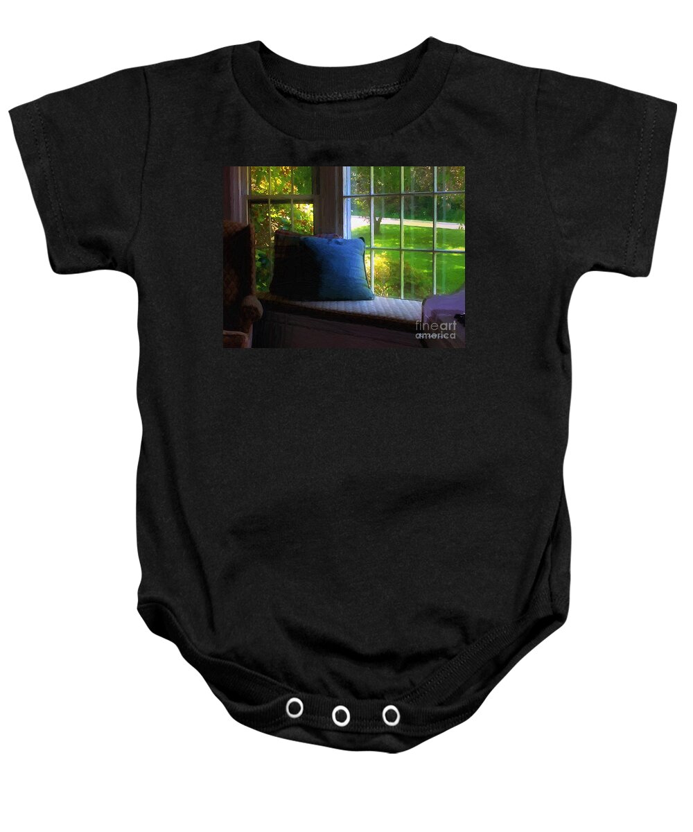 Room Baby Onesie featuring the painting Afternoon in the Music Room by RC DeWinter