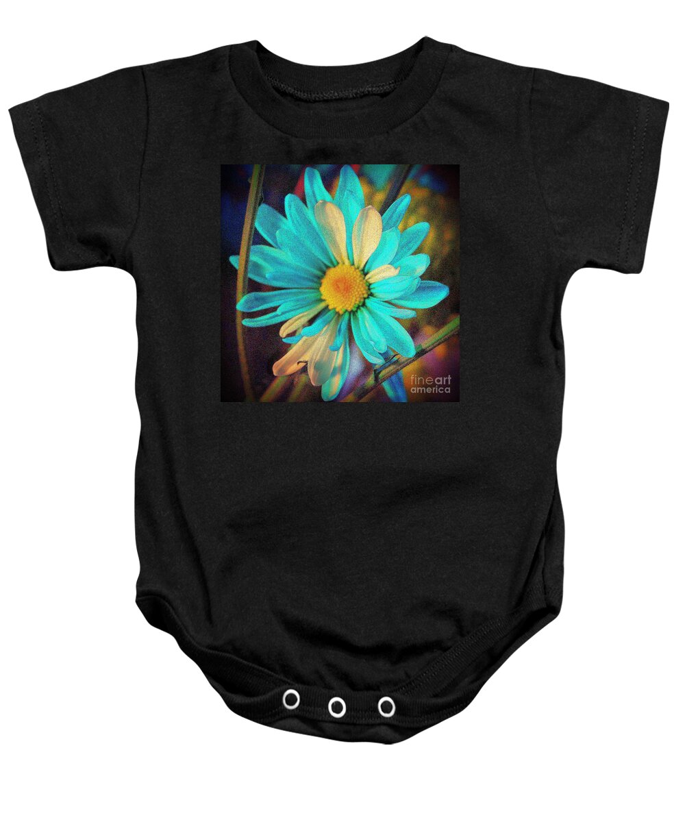 Flower Baby Onesie featuring the photograph Almost Blue by Julie Lueders 