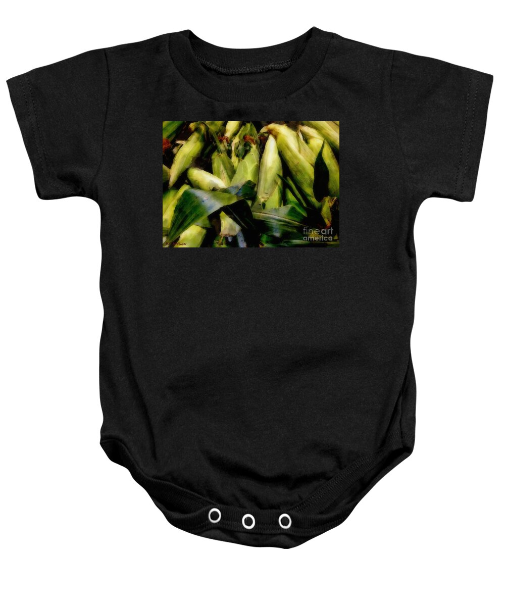 Cob Baby Onesie featuring the painting Amaizeing by RC DeWinter