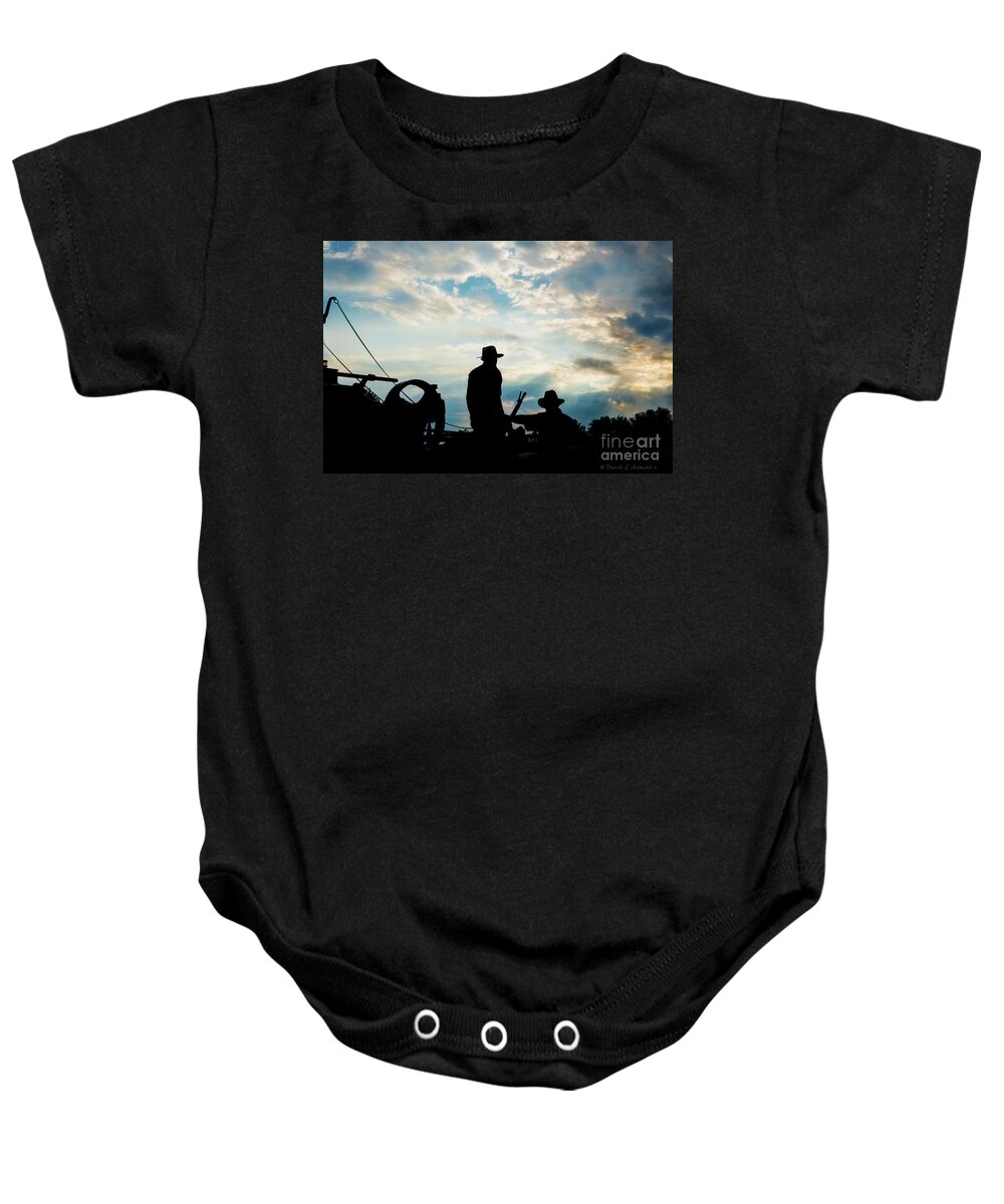 Amish Baby Onesie featuring the photograph Amish Silhouette by David Arment