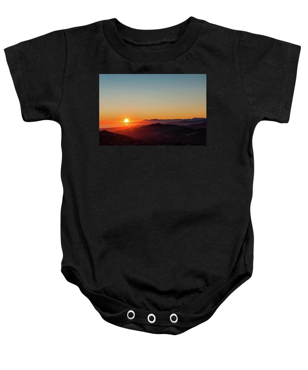 Andalucia Baby Onesie featuring the photograph Andalucian Sunset by Geoff Smith