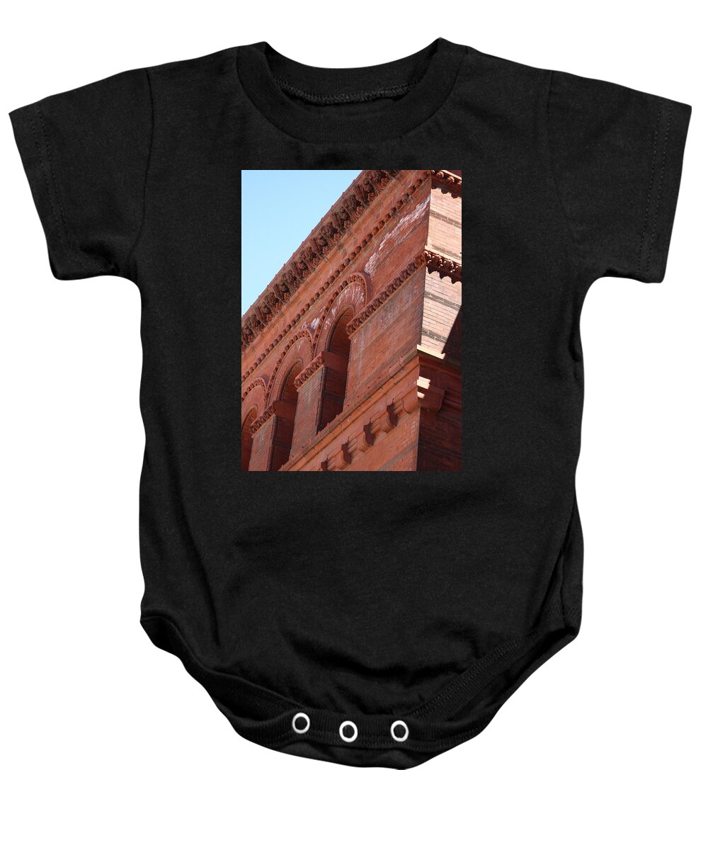 Dearborn Station Baby Onesie featuring the photograph Angled View of Dearborn Station Chicago by Colleen Cornelius