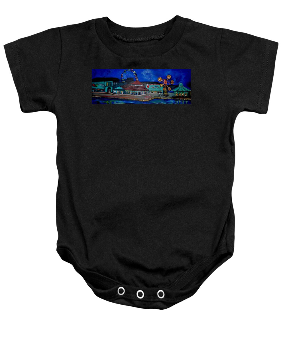 Asbury Art Baby Onesie featuring the painting Another memory of the Palace by Patricia Arroyo