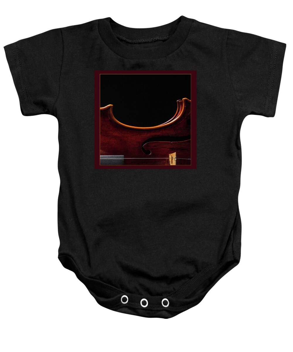 Violin Baby Onesie featuring the photograph Antique Violin 1732.09 by M K Miller