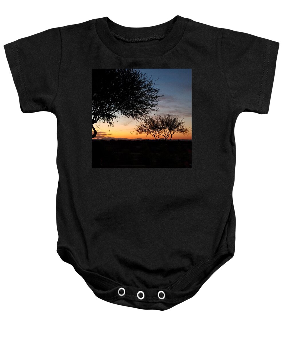 Arizona Baby Onesie featuring the photograph Arizona Sunset by Vic Ritchey
