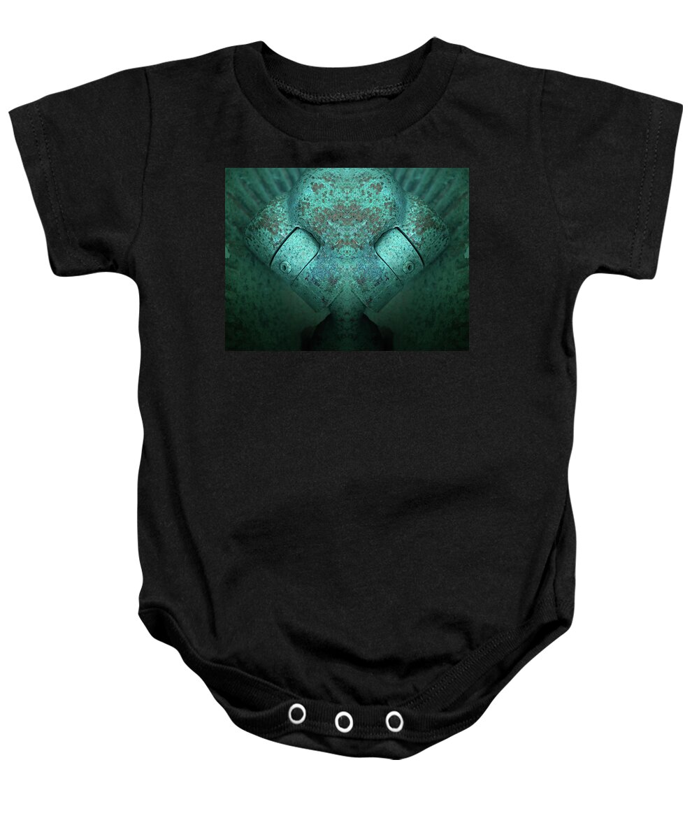 Abstract Baby Onesie featuring the photograph Artifact by WB Johnston