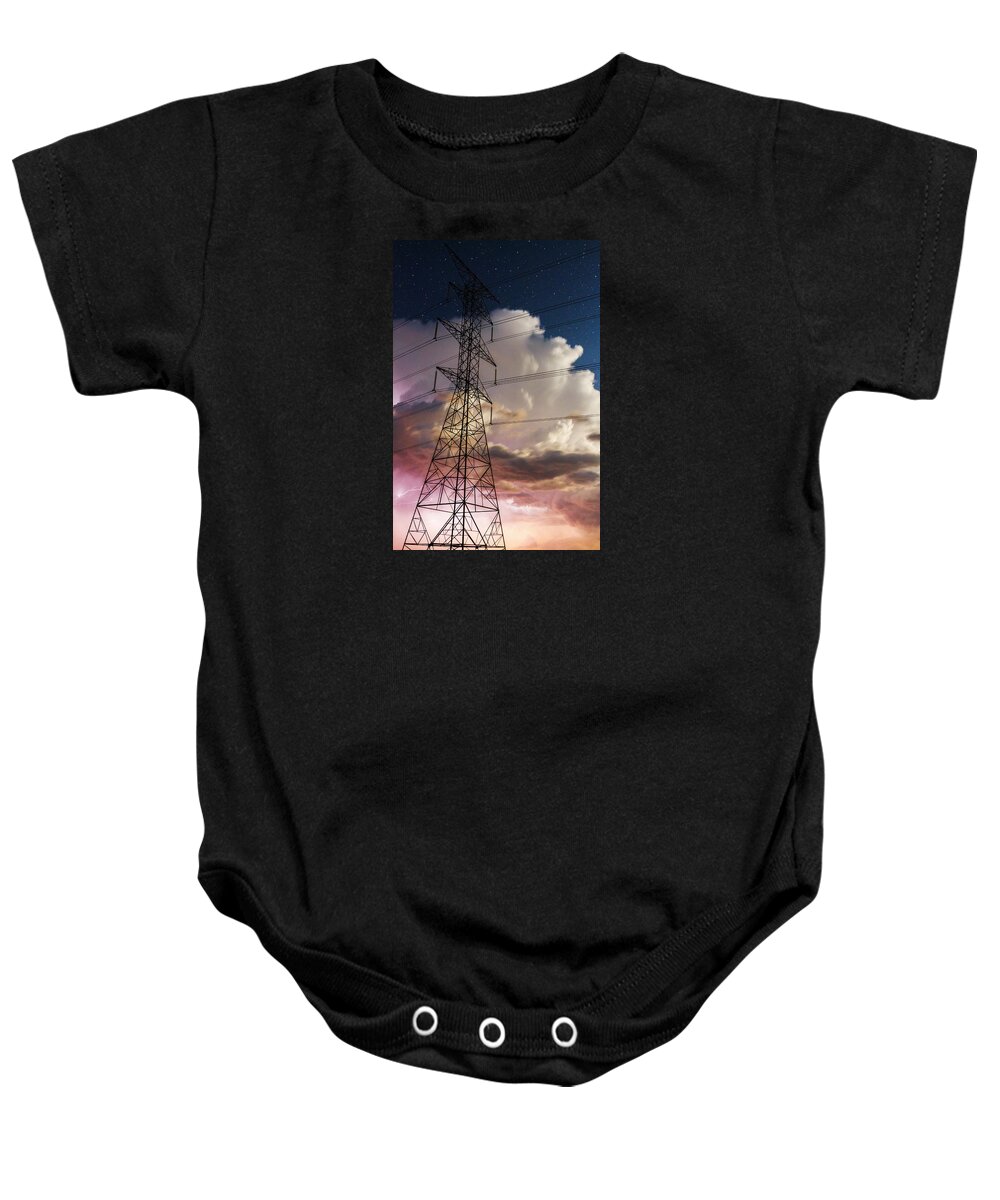 2017 April Baby Onesie featuring the photograph Storm Power by Bill Kesler