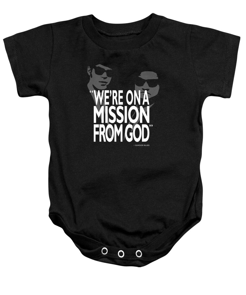 The Blues Brothers Baby Onesie featuring the photograph A Mission From God by Mark Rogan