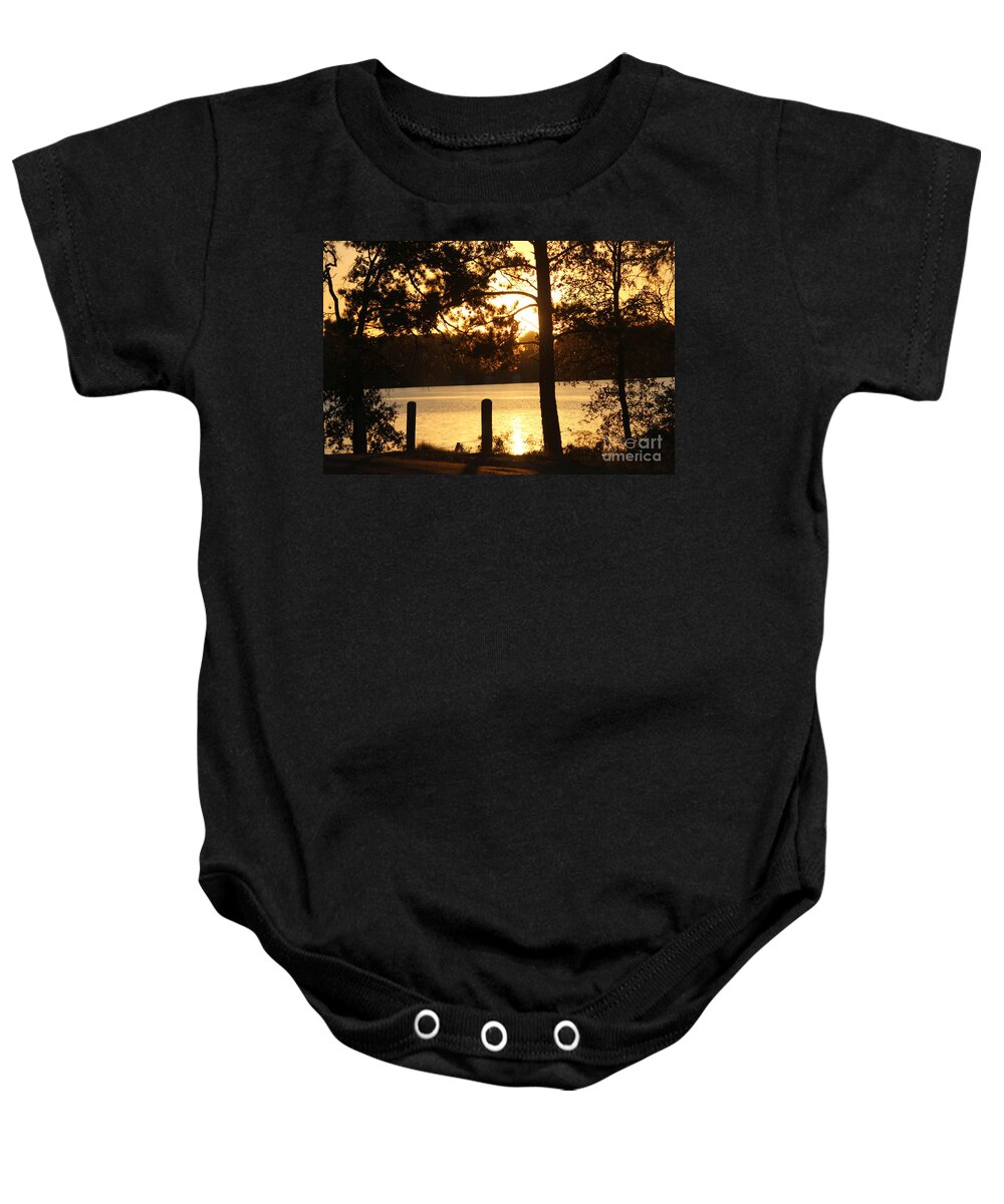 Sunset Baby Onesie featuring the photograph As Another Day Closes by Kathy White