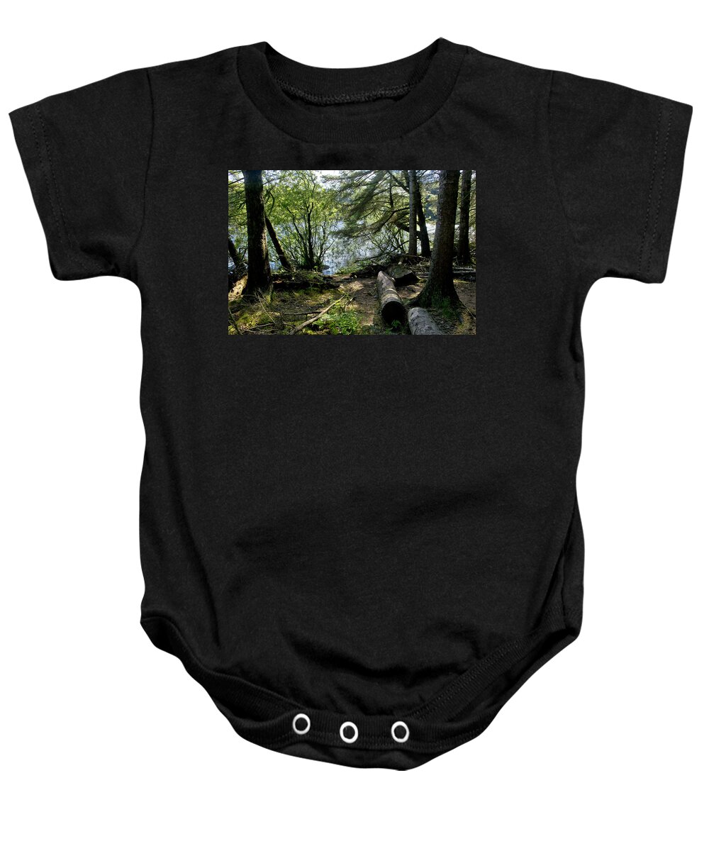 Beecraigs Baby Onesie featuring the photograph At the water edge. by Elena Perelman