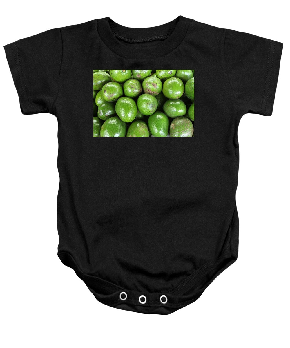 Food Baby Onesie featuring the photograph Avocados 243 by Michael Fryd