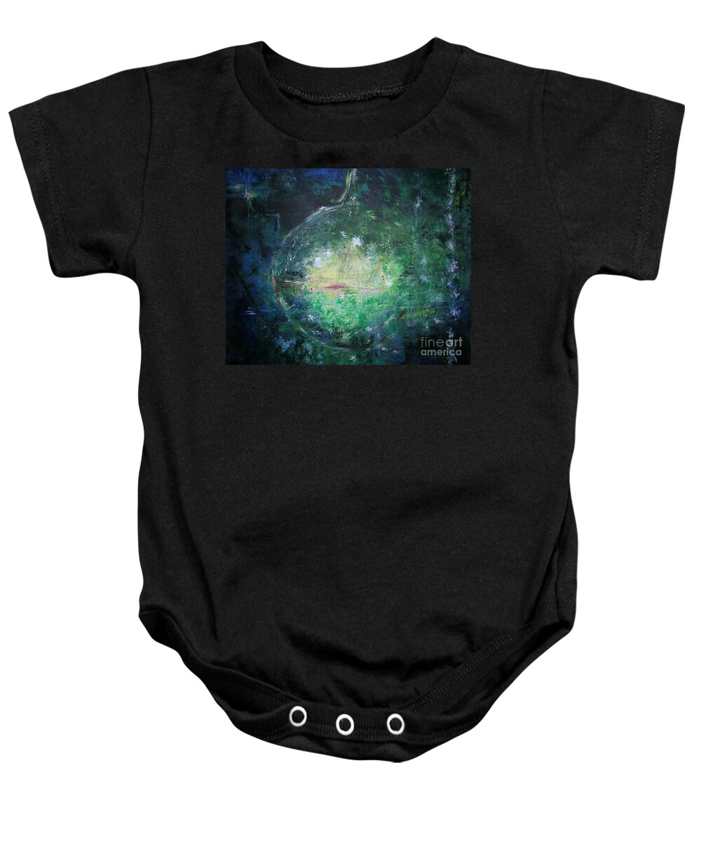 Abstract Baby Onesie featuring the painting Awakening Abstract II by Lizzy Forrester