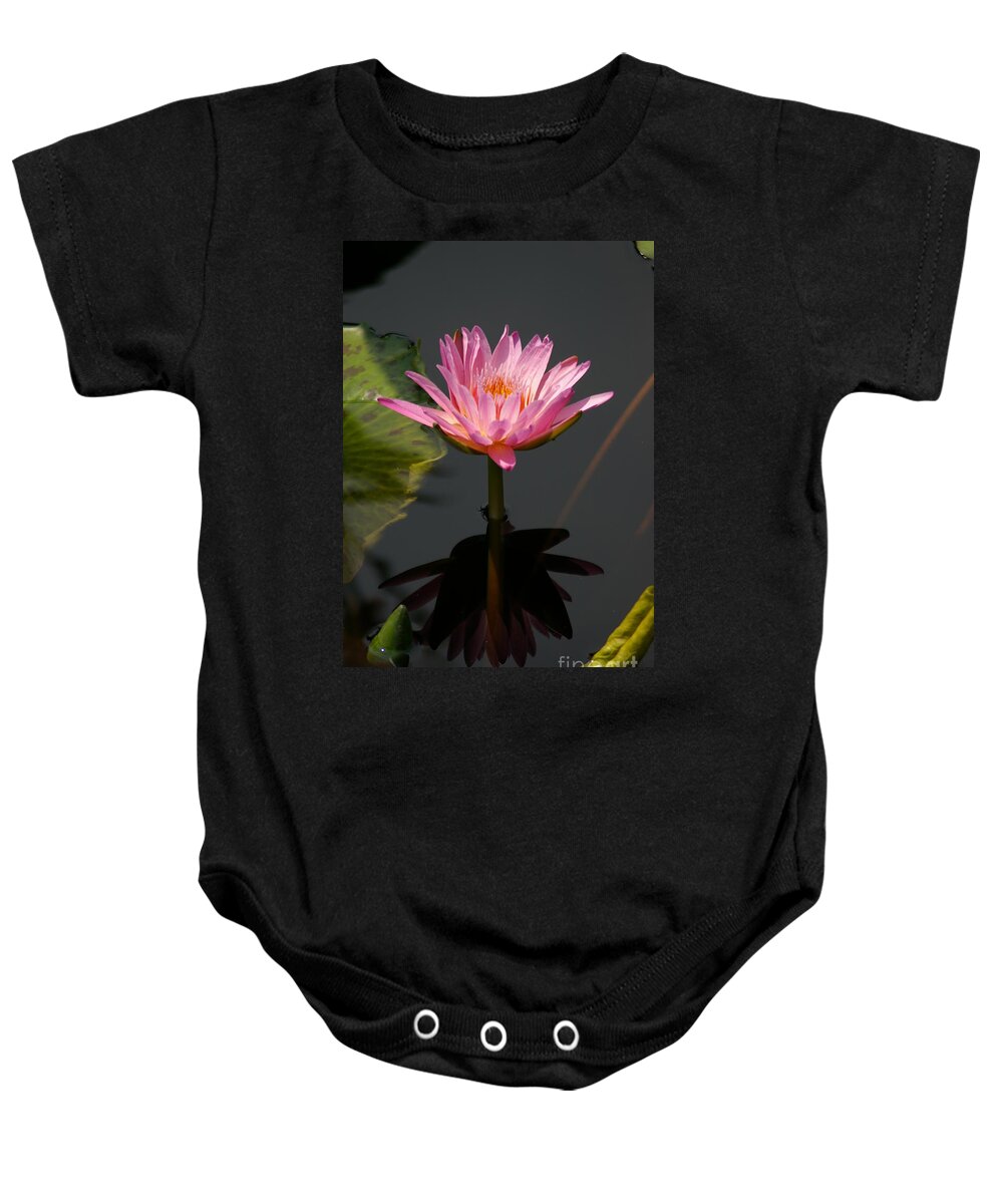 Beautiful Baby Onesie featuring the photograph Beautiful Purple Lotus Waterlily by Jackie Irwin