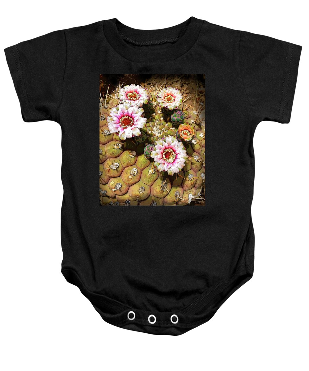 Cactus Baby Onesie featuring the photograph Beauty in the Desert by Sipporah Art and Illustration