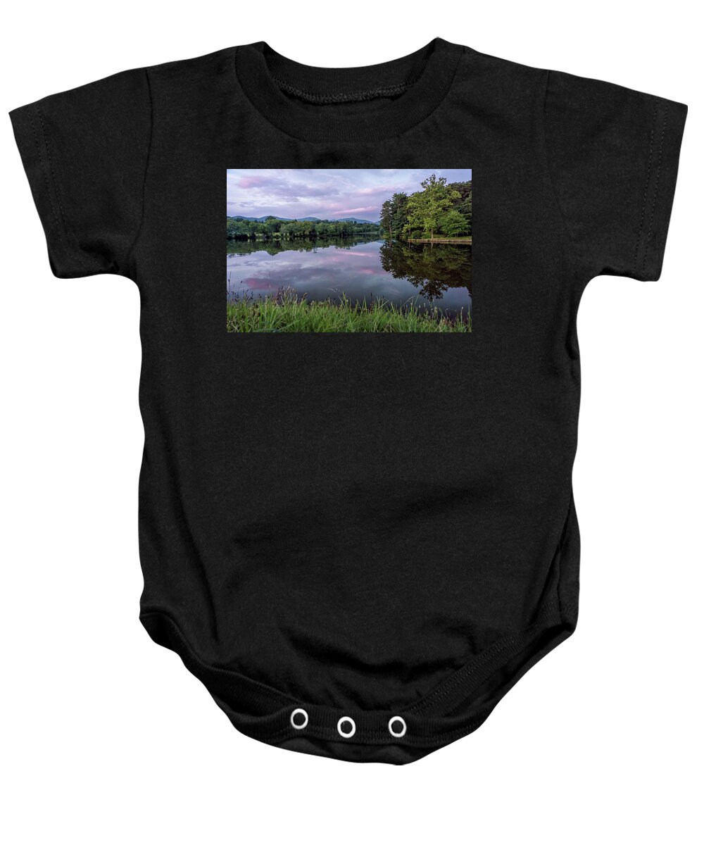 Asheville Baby Onesie featuring the photograph Beaver Lake Reflections by Louise Lindsay