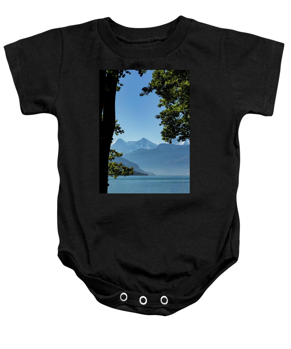 Eiger Baby Onesie featuring the photograph Bernese Oberland by Andy Myatt