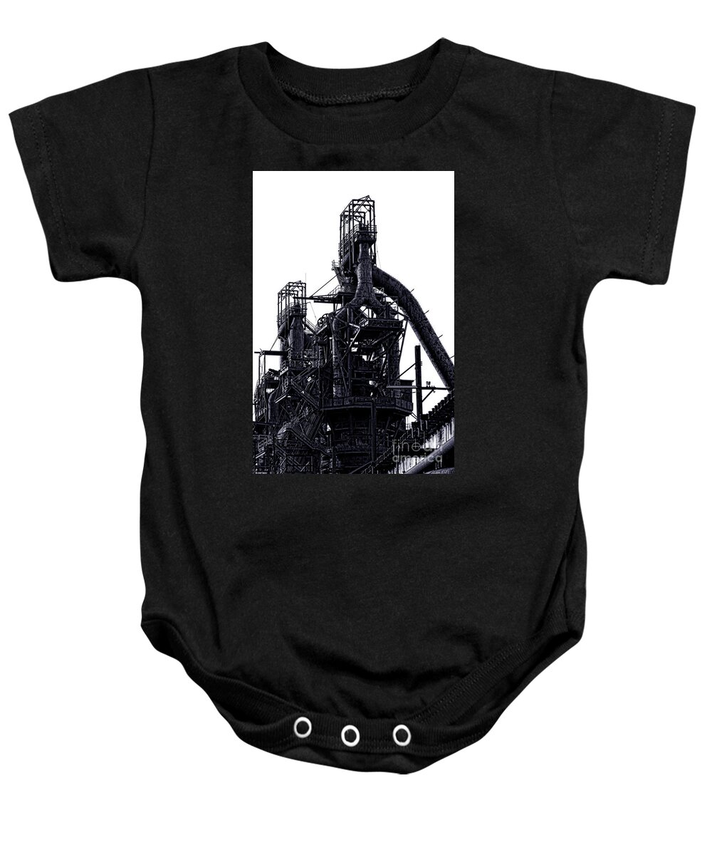 Smokestacks Baby Onesie featuring the photograph Bethlehem by Olivier Le Queinec