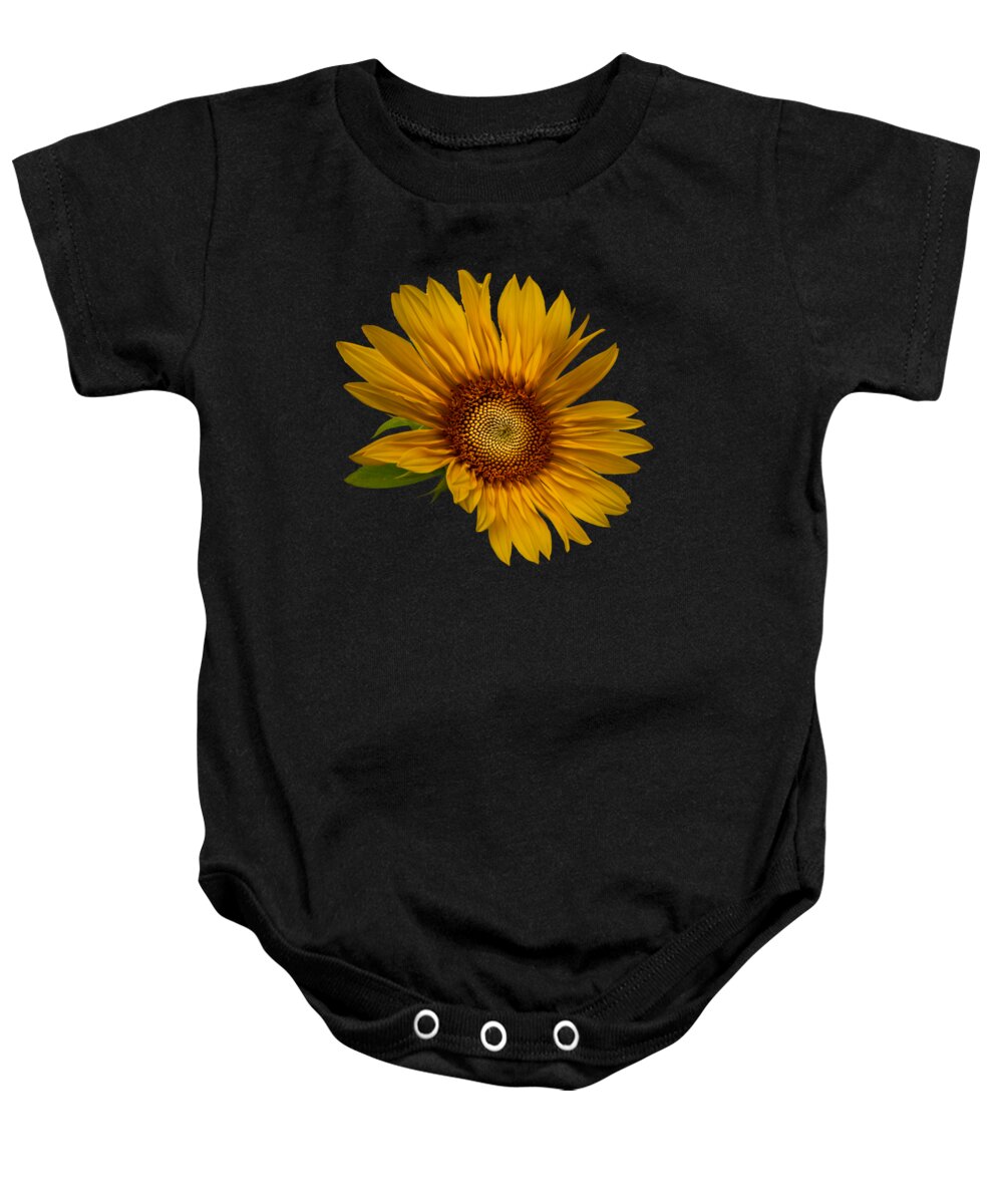 Art Baby Onesie featuring the photograph Big Sunflower by Debra and Dave Vanderlaan