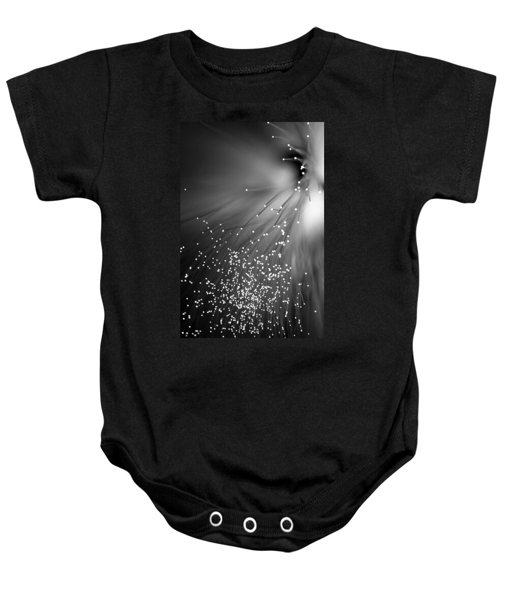 Abstract Baby Onesie featuring the photograph Black Night by Dazzle Zazz
