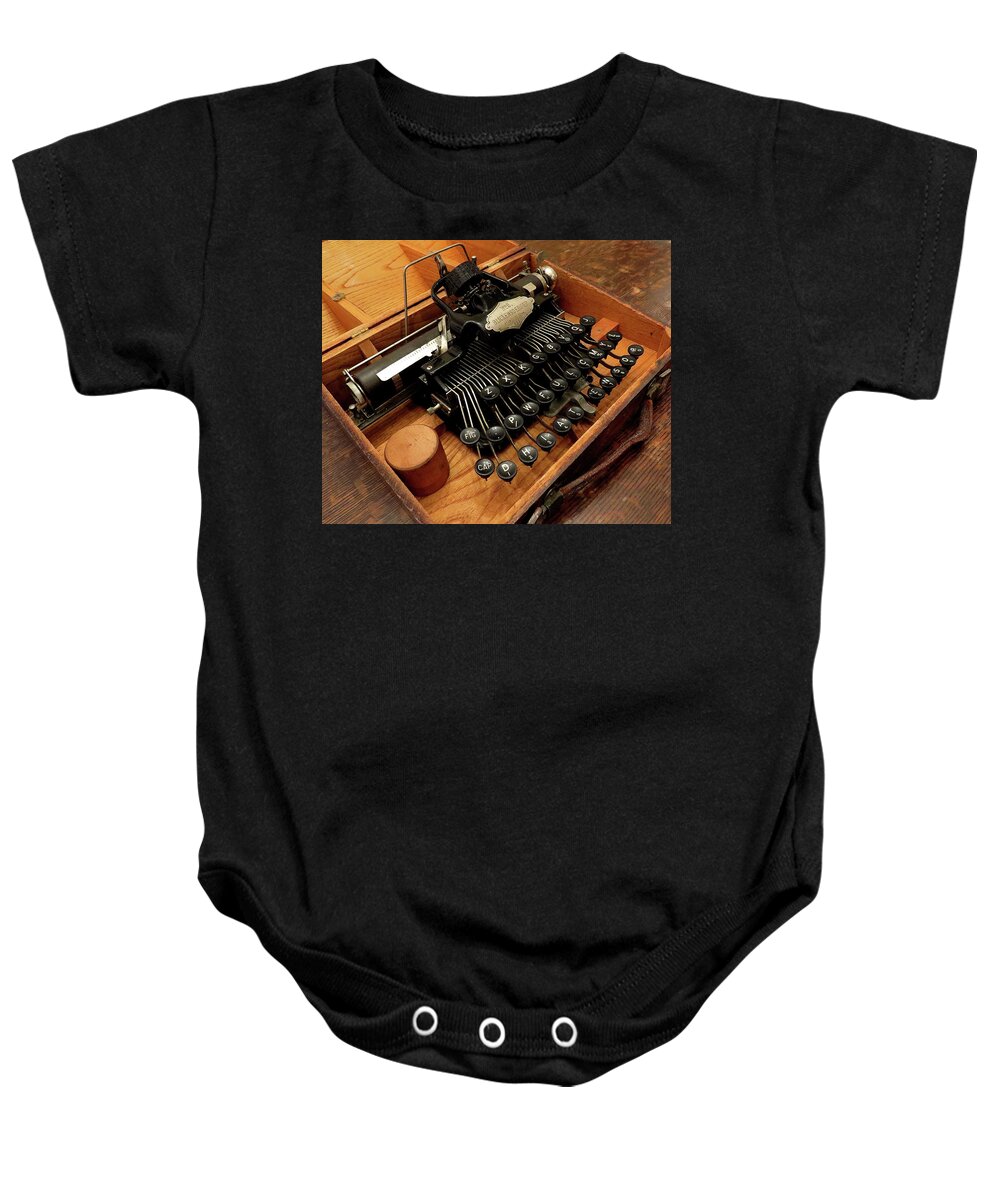 Typewriters Baby Onesie featuring the photograph Blickensderfer No. 5 by Linda Stern