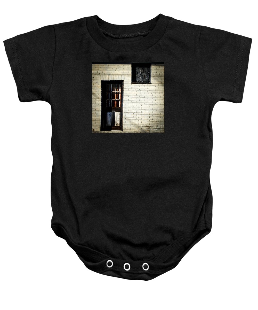 Vintage Baby Onesie featuring the photograph Blue Door by Andrea Anderegg