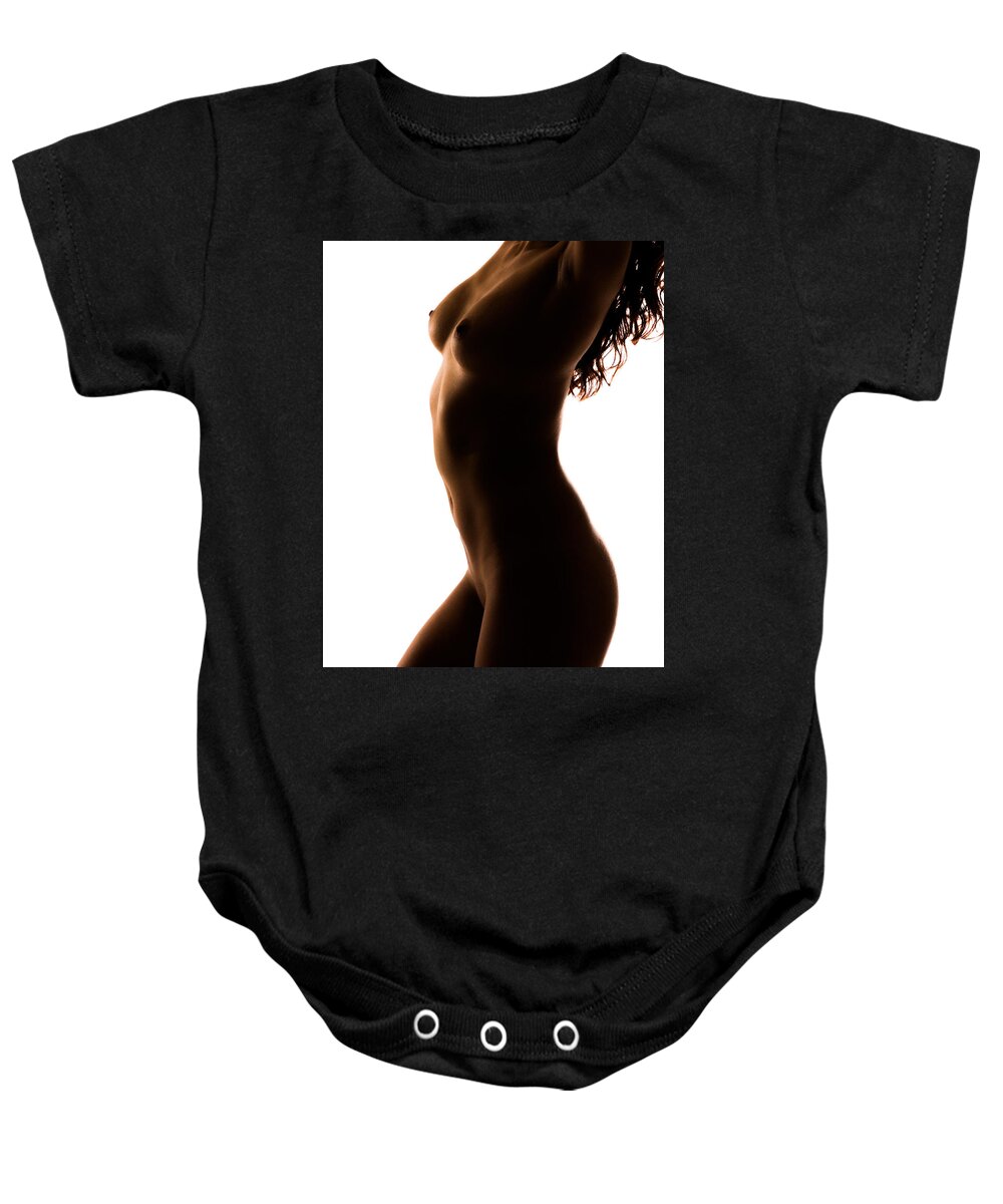 Silhouette Baby Onesie featuring the photograph Bodyscape 185 by Michael Fryd