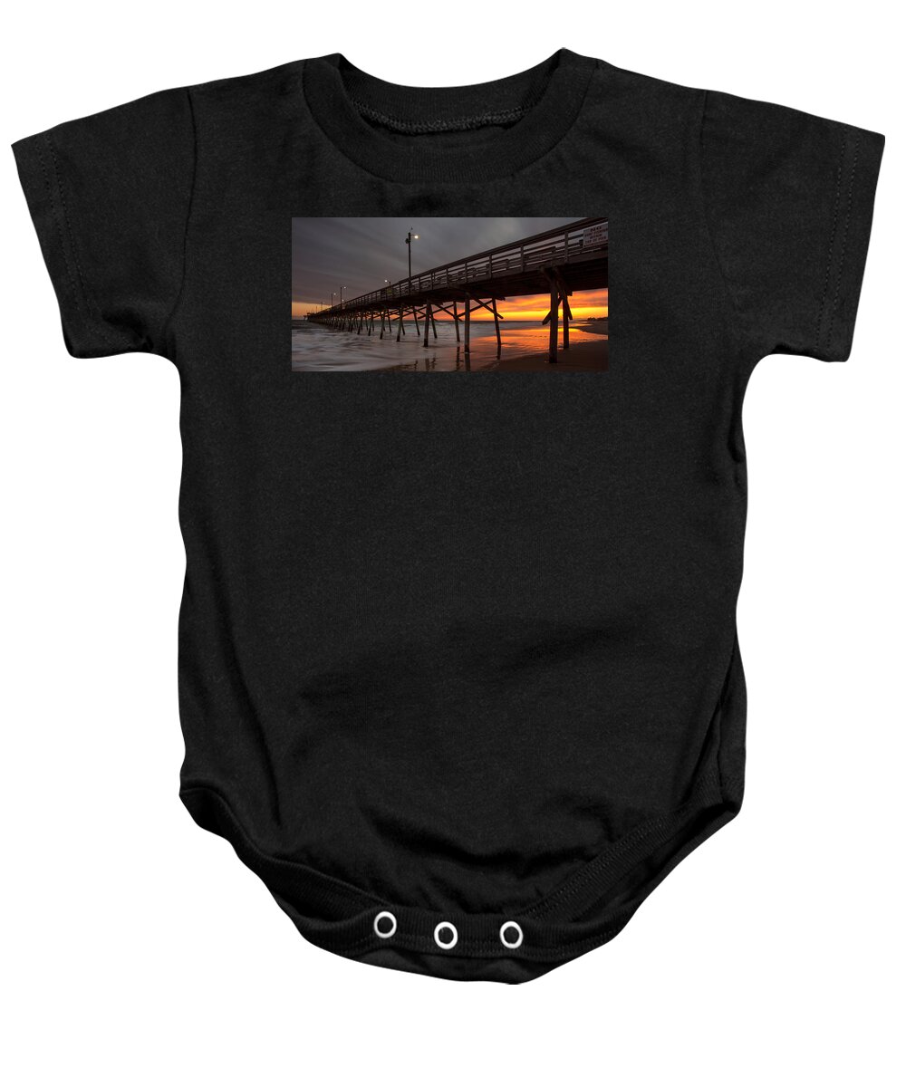 Blog Baby Onesie featuring the photograph Bogus Fishing Pier by Nick Noble