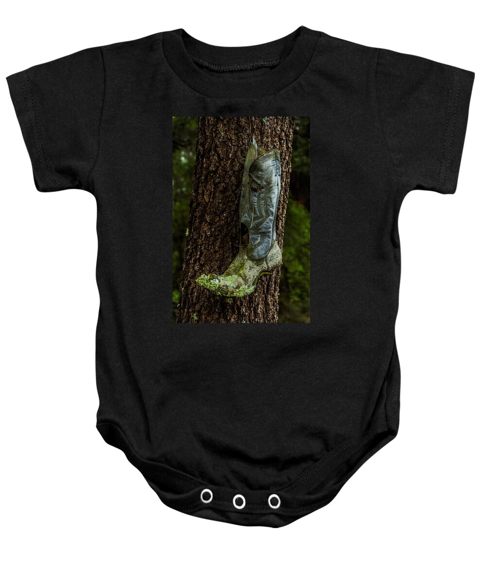 Boots Baby Onesie featuring the photograph Boot Nest by Metaphor Photo