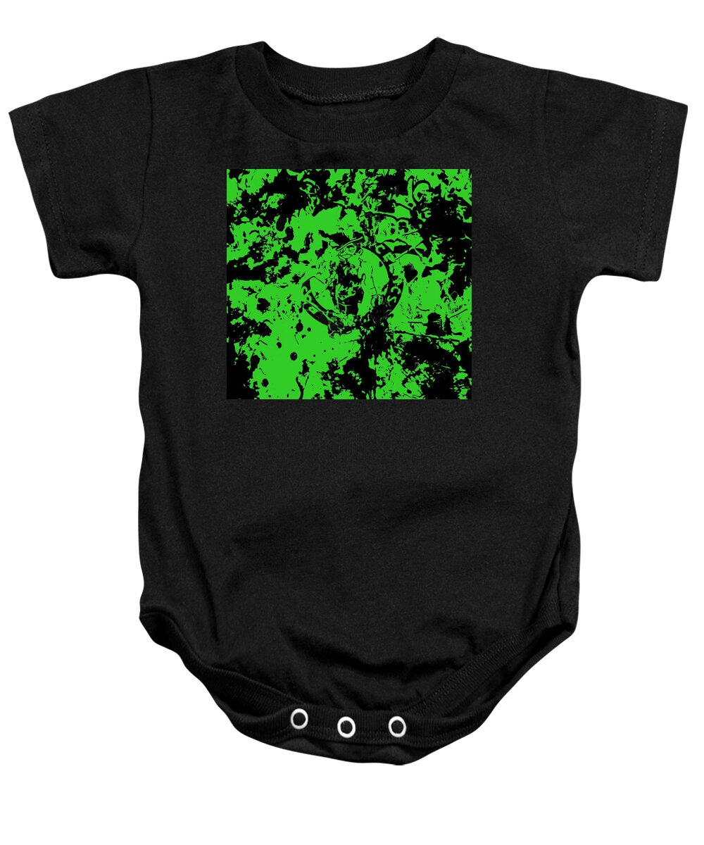 Boston Celtics Baby Onesie featuring the mixed media Boston Celtics 1a by Brian Reaves
