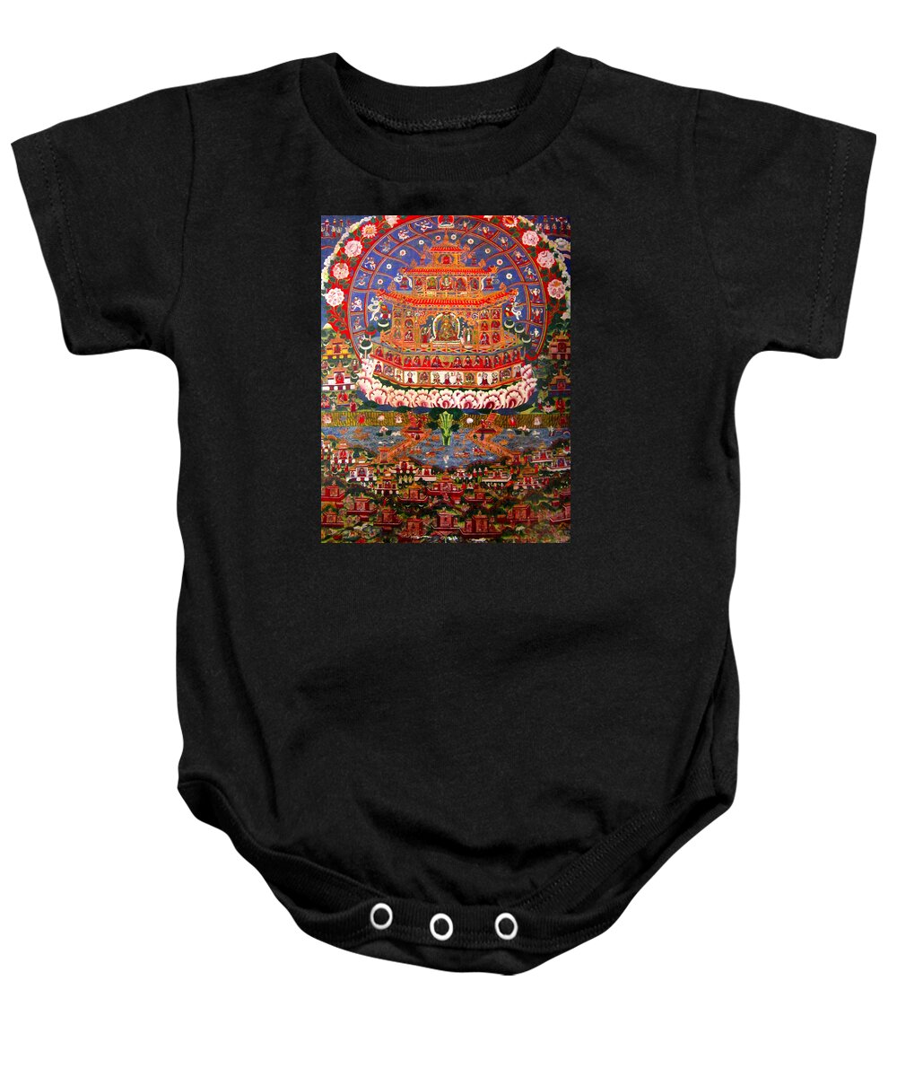 Buddhism Baby Onesie featuring the painting Buddhist Painting by Steve Fields