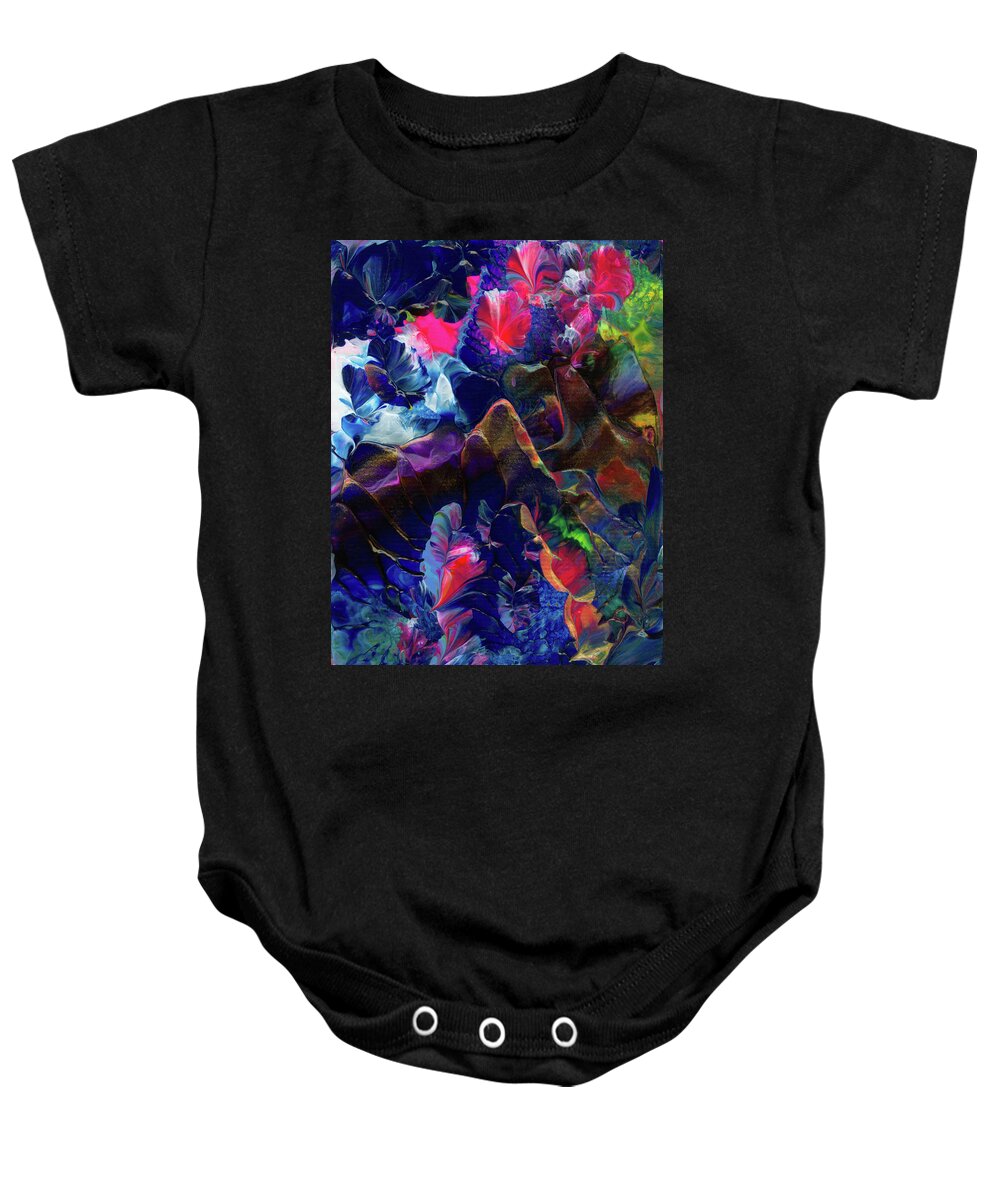 Butterfly Baby Onesie featuring the painting Butterfly Mountain by Nan Bilden